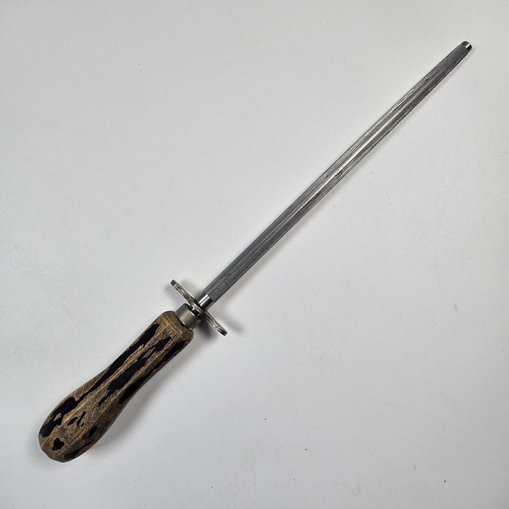 Vintage SABATIER ROM Knife Sharpening Honing Steel Stick Rod Sharpener FRANCE